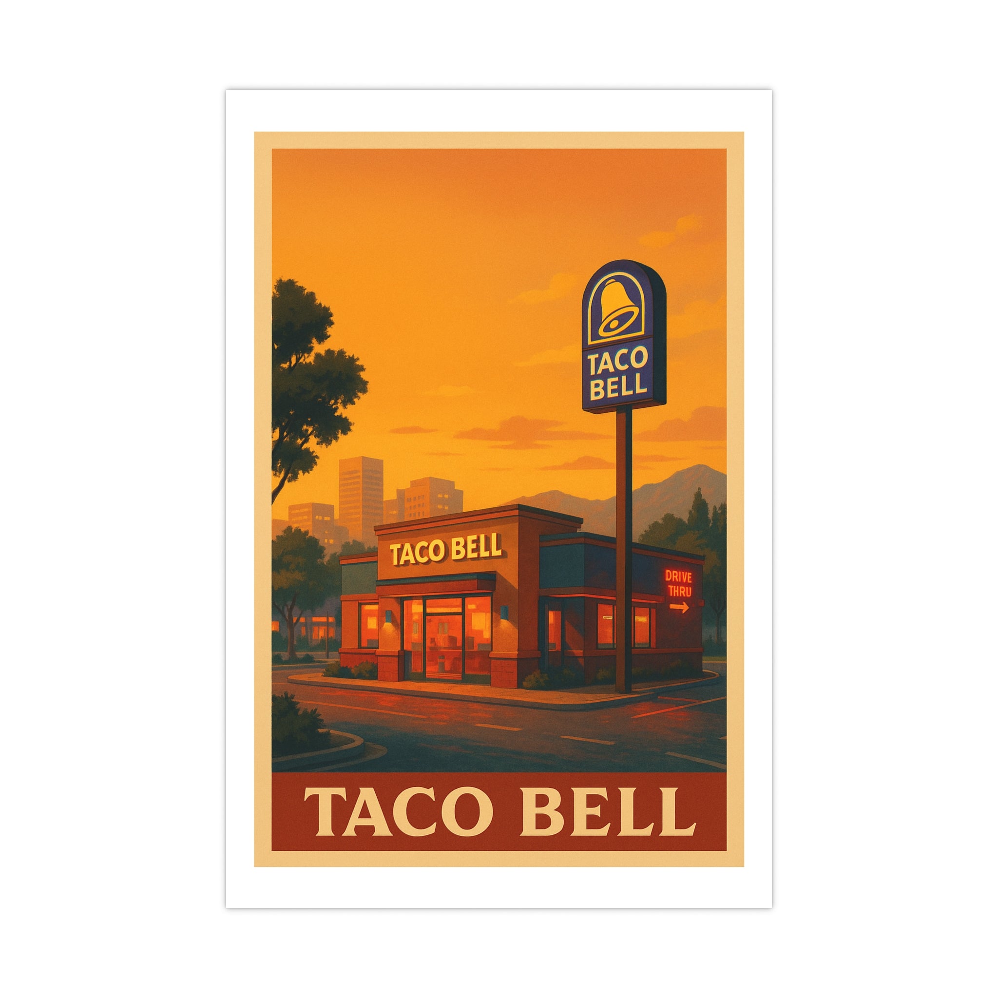 Taco bell Vintage Poster — warm (12x18)