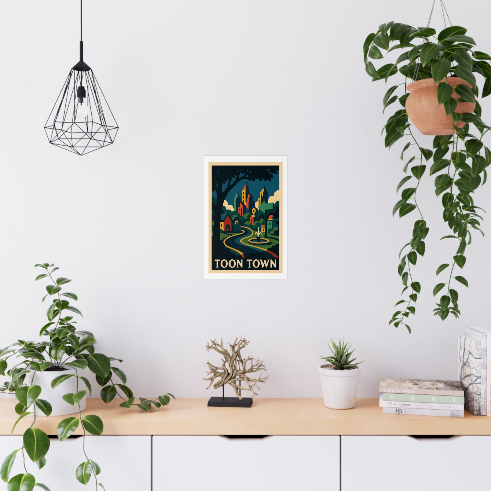 toon town Vintage Poster — Cool · Crisp Morning (12x18)
