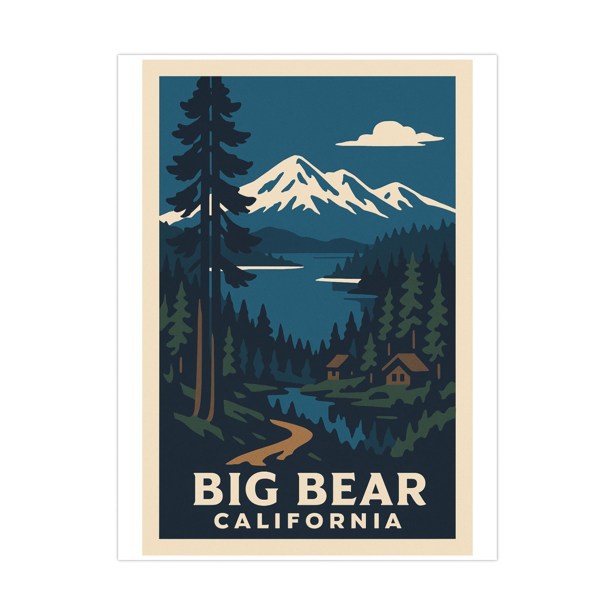 big bear california Vintage Poster — Cool · Crisp Morning (18x24)