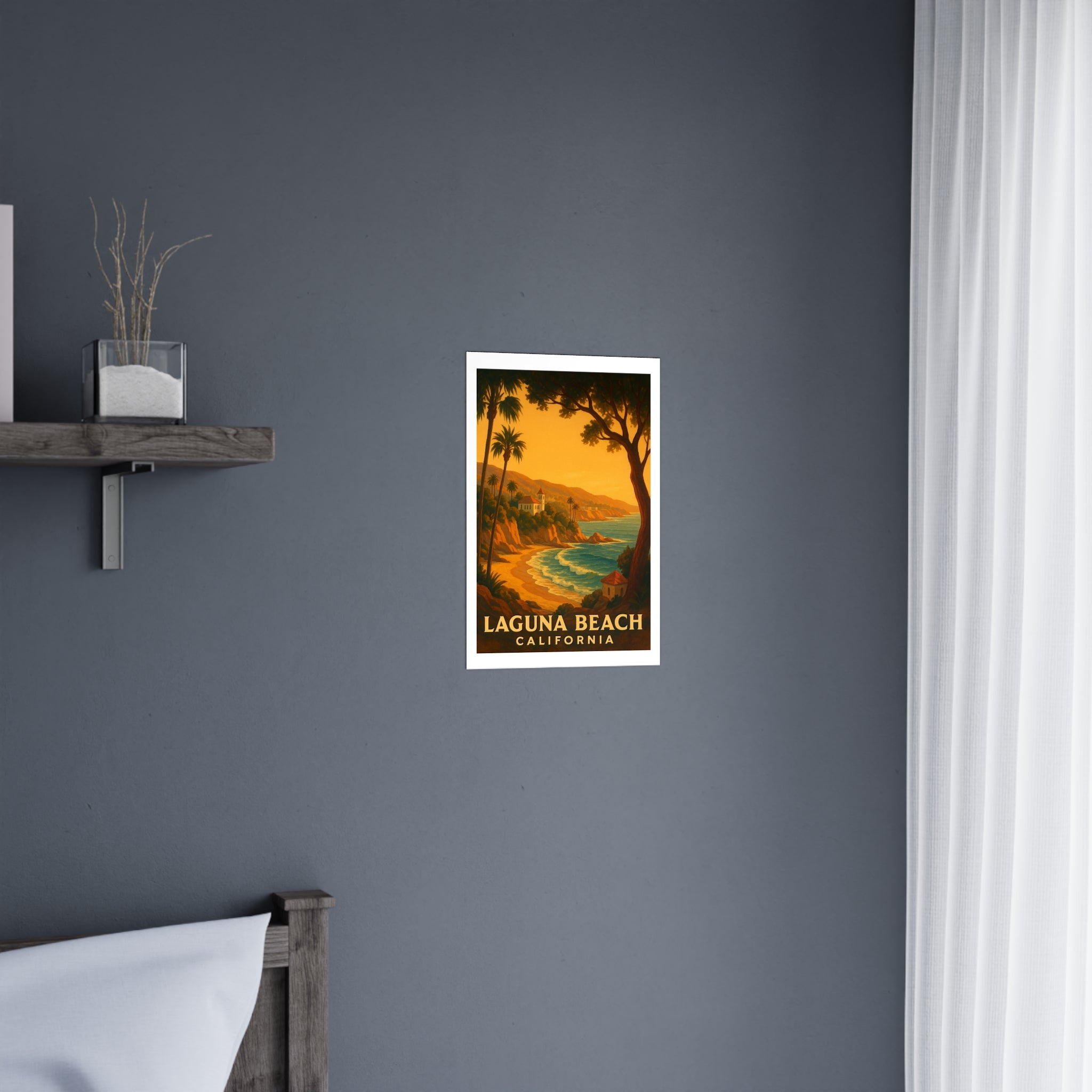 Laguna beach California Vintage Poster — warm (12x18)