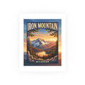 Iron mountain Vintage Poster — warm (8x10)