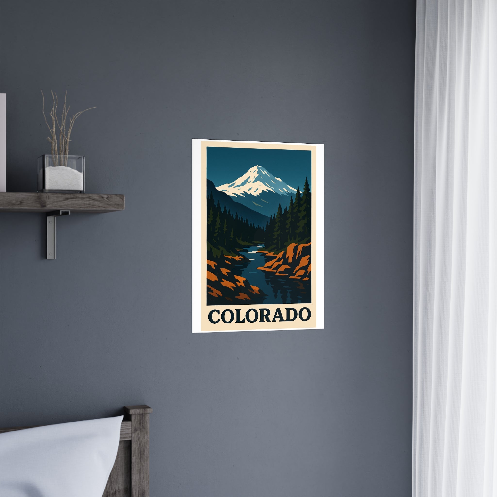 colorado Vintage Poster — Cool · Crisp Morning (18x24)