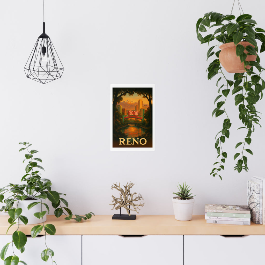 reno Vintage Poster — warm (12x18)