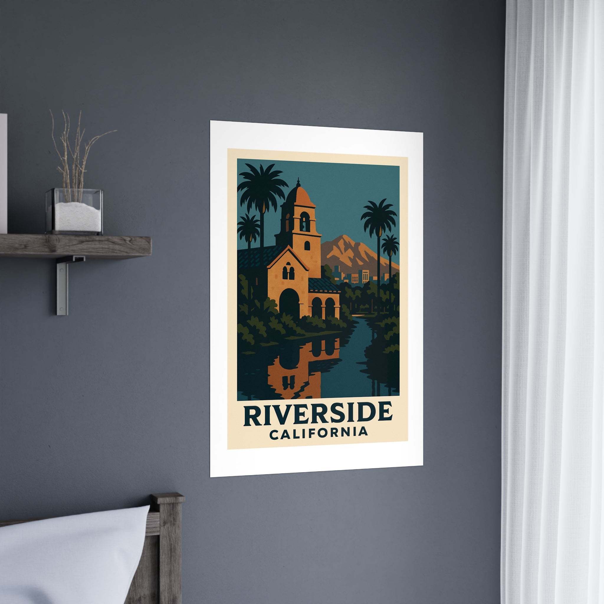 riverside california Vintage Poster — Cool · Crisp Morning (24x36)