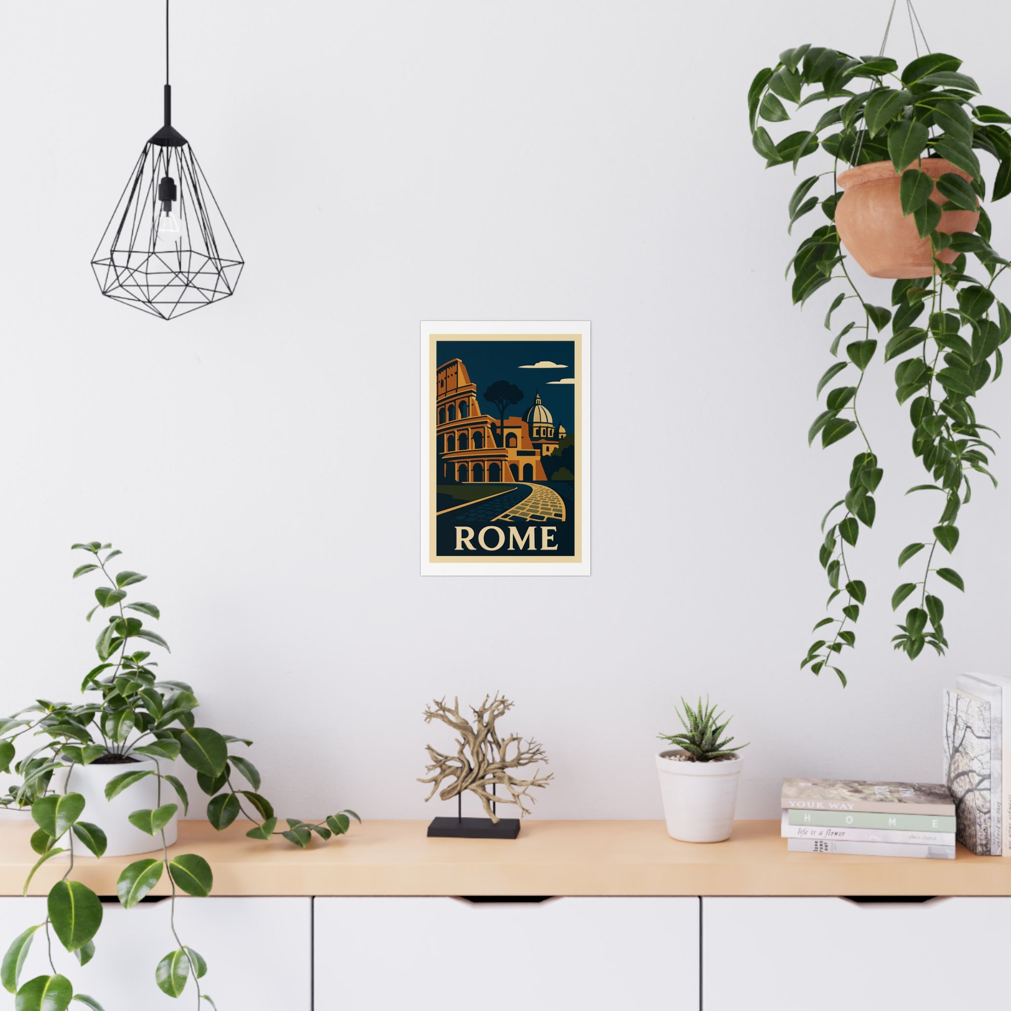 rome Vintage Poster — Cool · Crisp Morning (12x18)