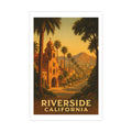 riverside california Vintage Poster — Warm · Golden Hour (12x18)