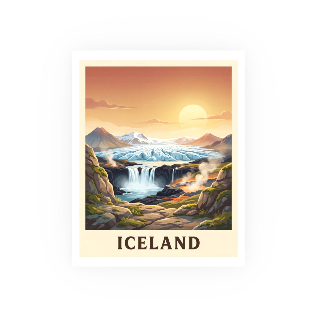 Iceland Vintage Poster
