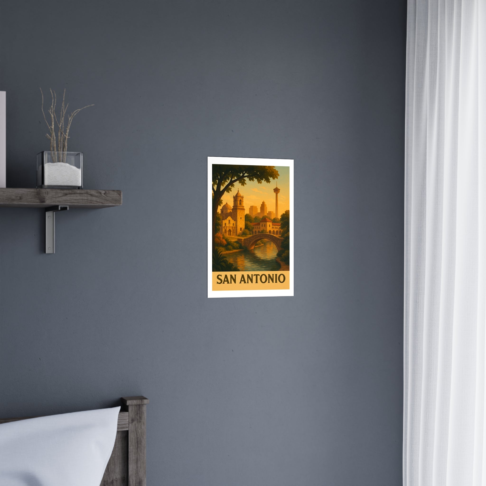 San antonio Vintage Poster — Warm · Golden Hour (12x18)