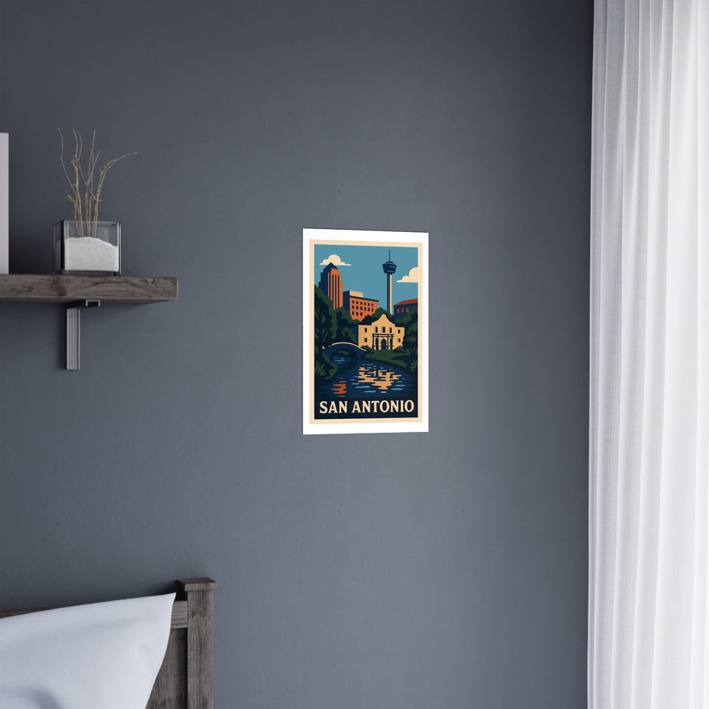 San antonio Vintage Poster — Cool · Crisp Morning (12x18)