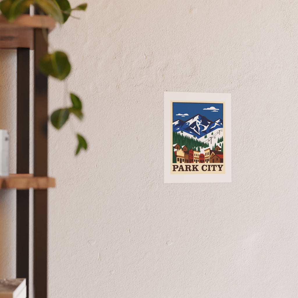 park city Vintage Poster — Cool · Crisp Morning (8x10)