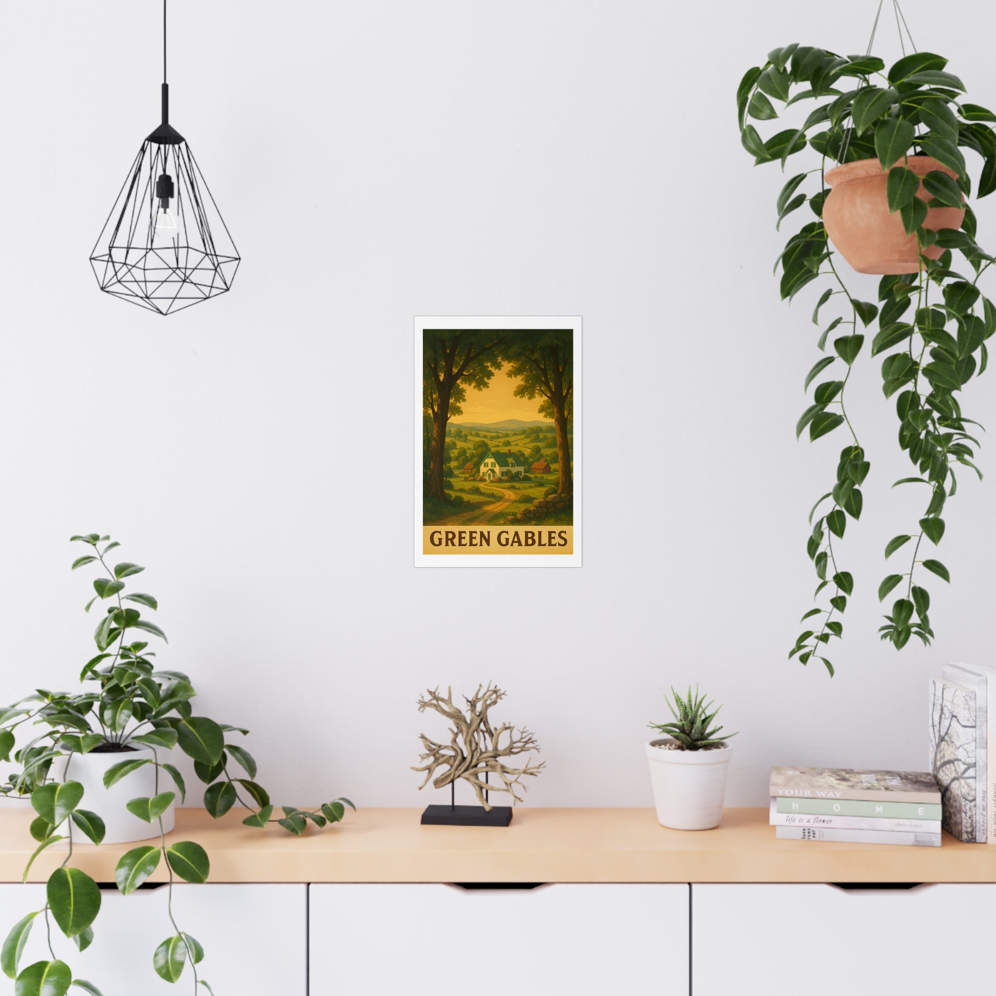 Green gables Vintage Poster — Warm · Golden Hour (12x18)
