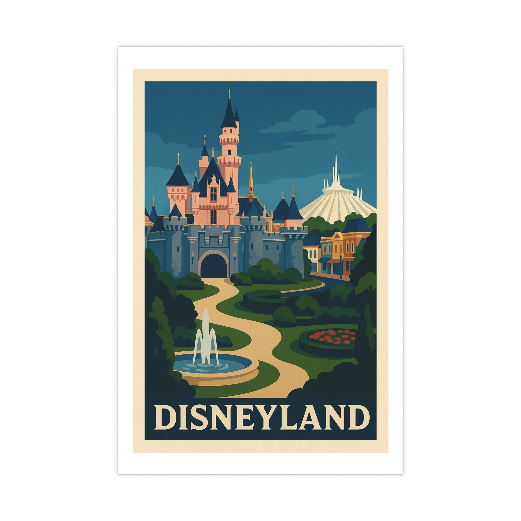 Disneyland Vintage Poster — cool (12x18)