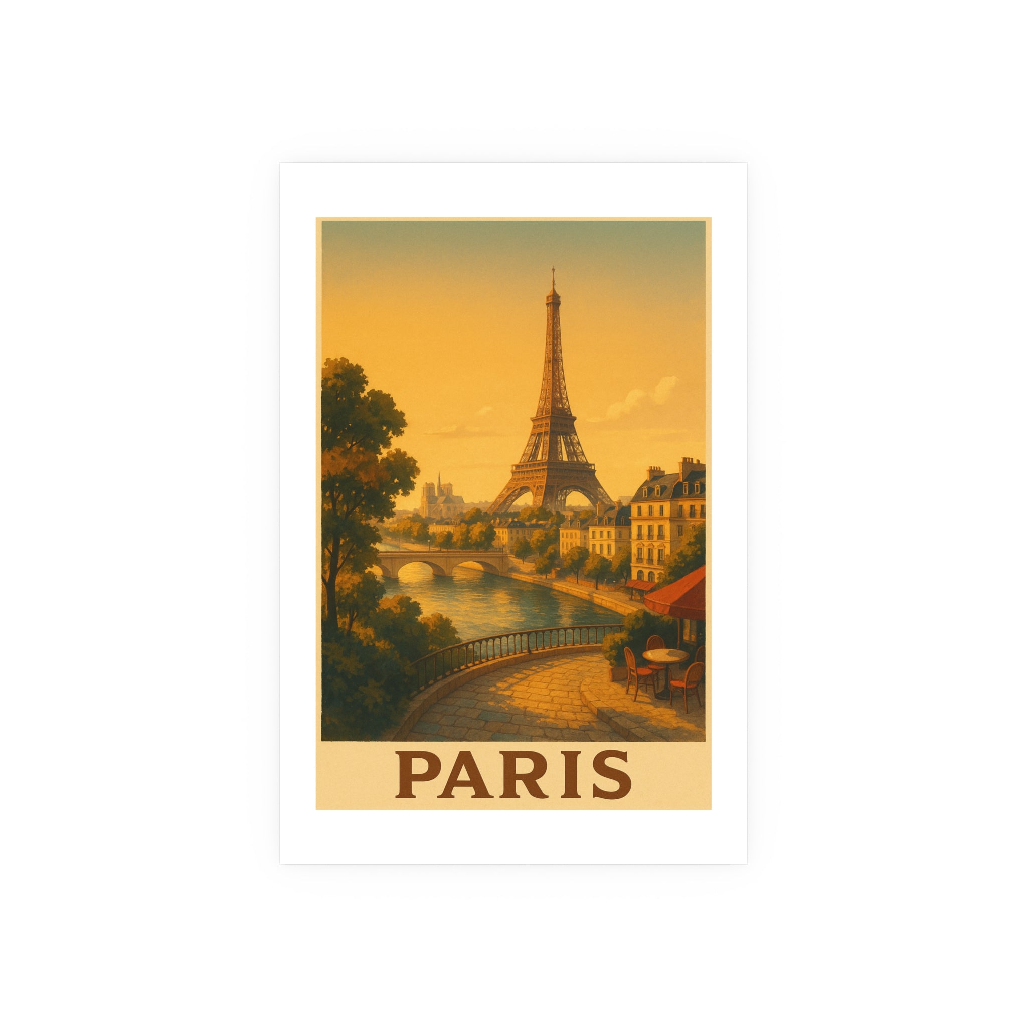 Paris Vintage Poster — warm (24x36)