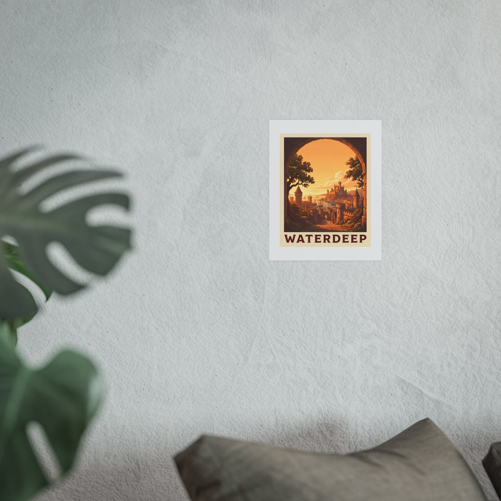 waterdeep Vintage Poster — warm (8x10)