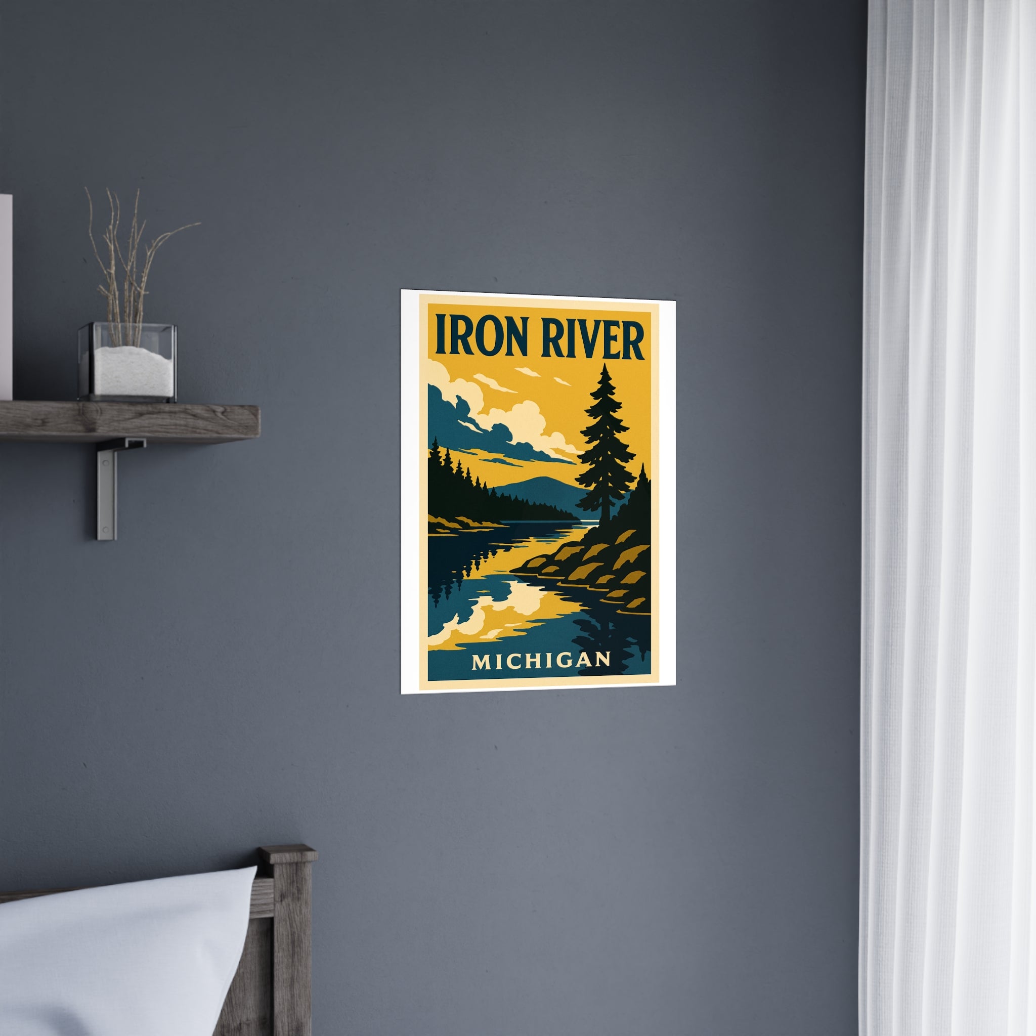 iron river Vintage Poster — Cool · Crisp Morning (18x24)