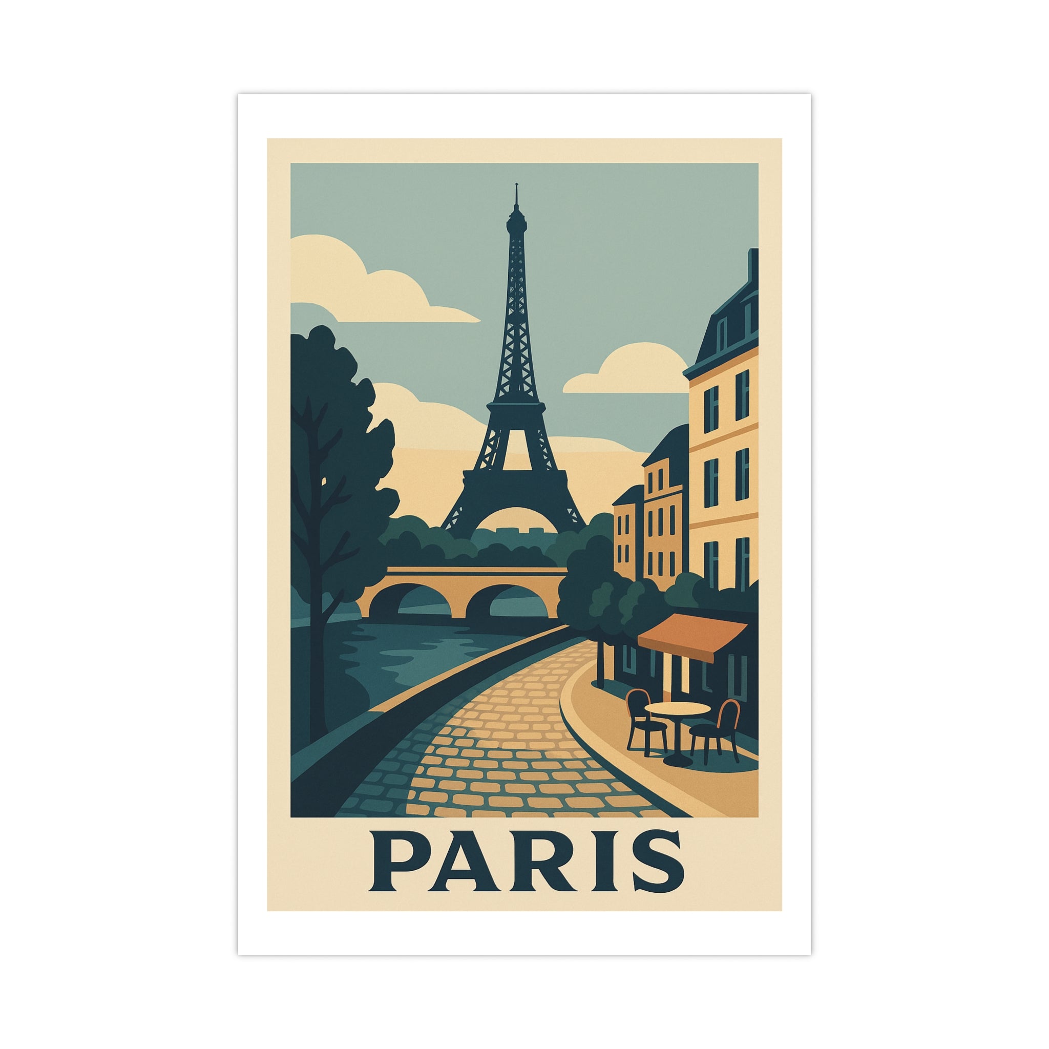 paris Vintage Poster — Cool · Crisp Morning (12x18)