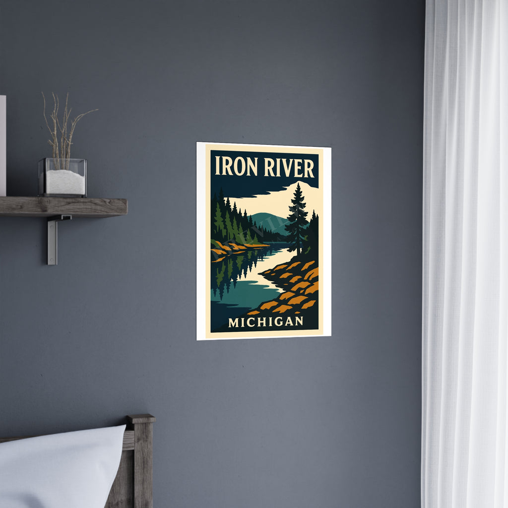 iron river Vintage Poster — Cool · Crisp Morning (18x24)