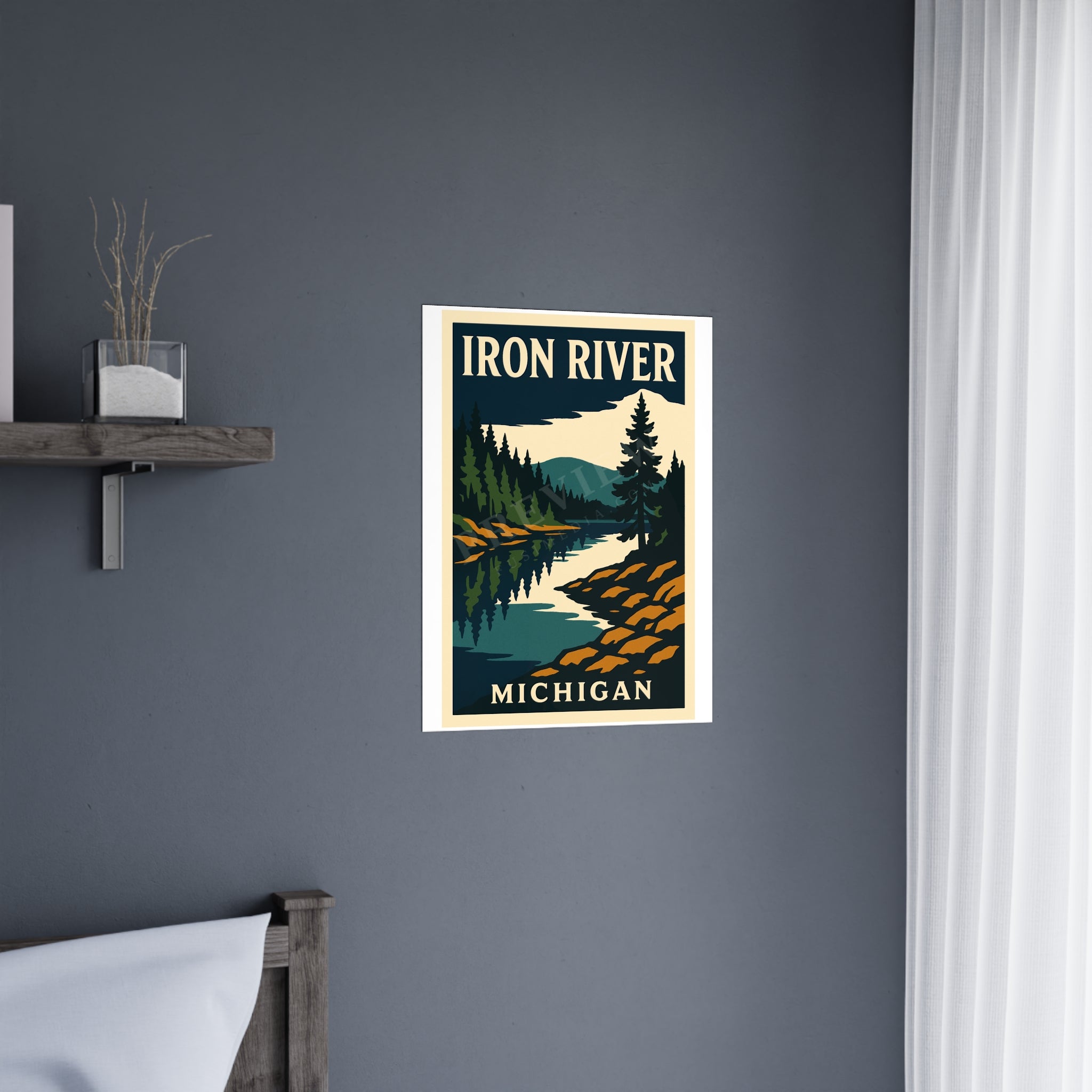 iron river Vintage Poster — Cool · Crisp Morning (18x24)