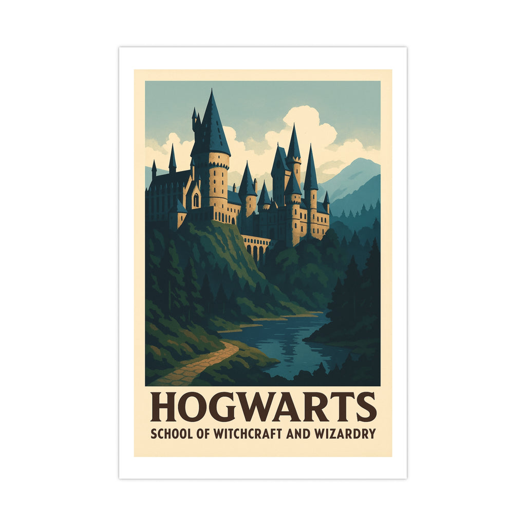 Hogwarts School of Witchcraft and Wizardry Vintage Poster — cool (12x18)