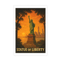 Statue of Liberty Vintage Poster — warm (12x18)