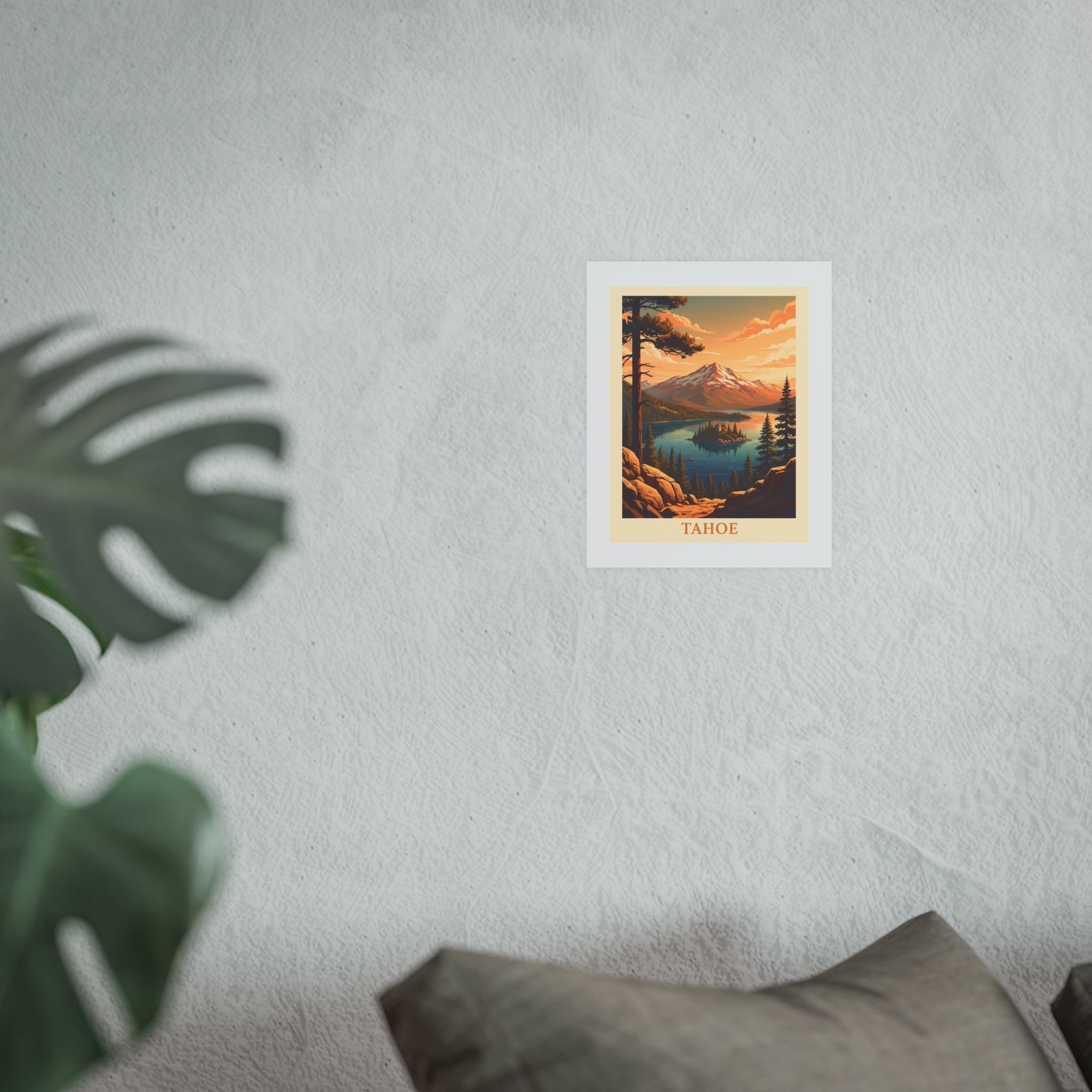 tahoe Vintage Poster — Warm · Golden Hour (8x10)