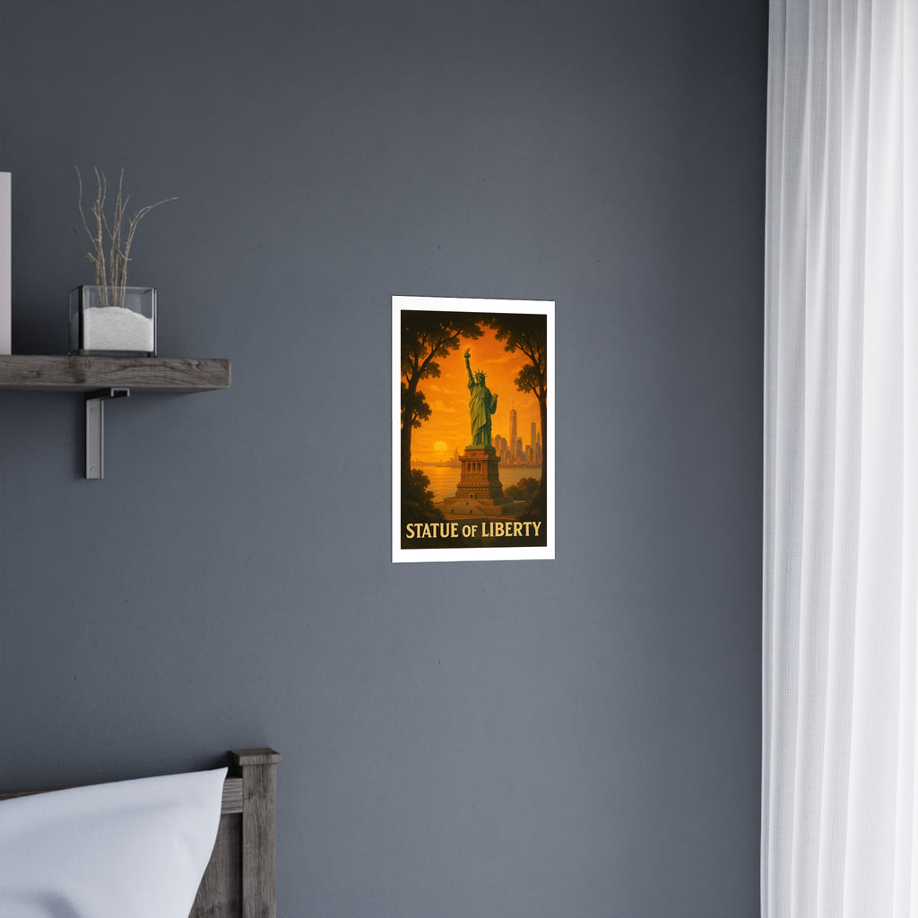 Statue of Liberty Vintage Poster — warm (12x18)