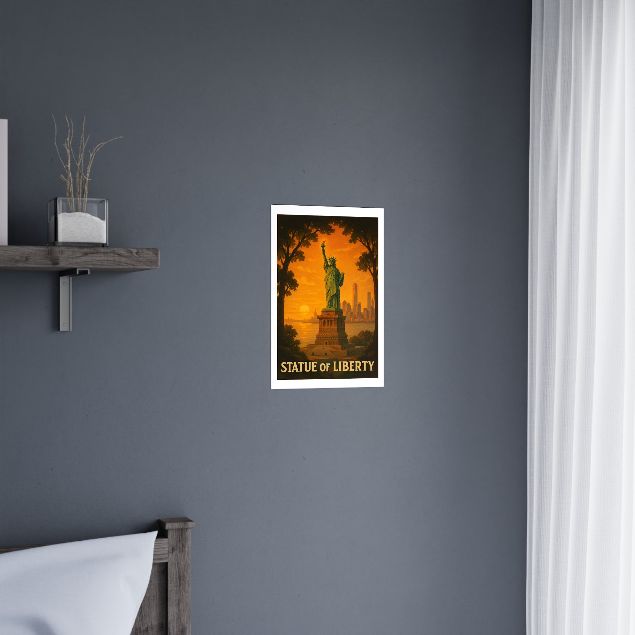 Statue of Liberty Vintage Poster — warm (12x18)