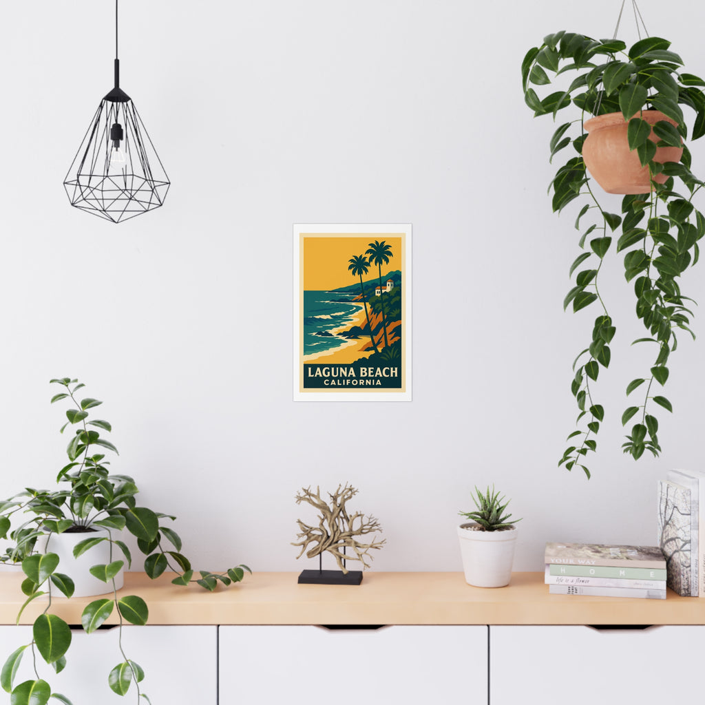 Laguna beach California Vintage Poster — cool (12x18)