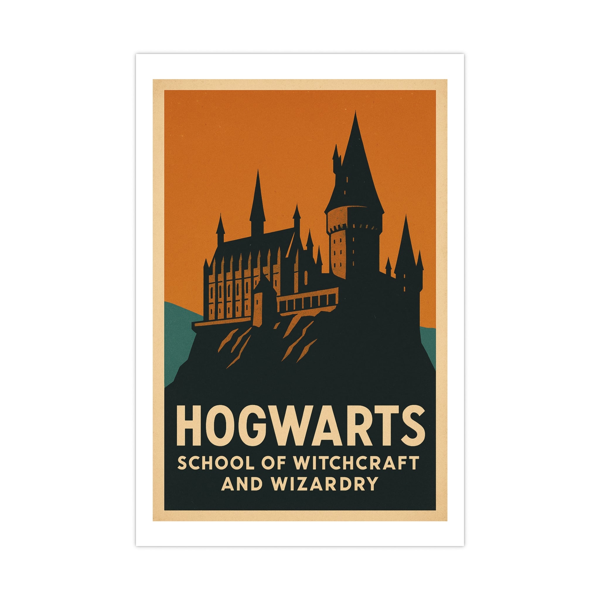 Hogwarts School of Witchcraft and Wizardry Vintage Poster — graphic (12x18)