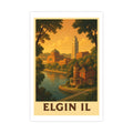 Elgin il Vintage Poster — Warm · Golden Hour (12x18)