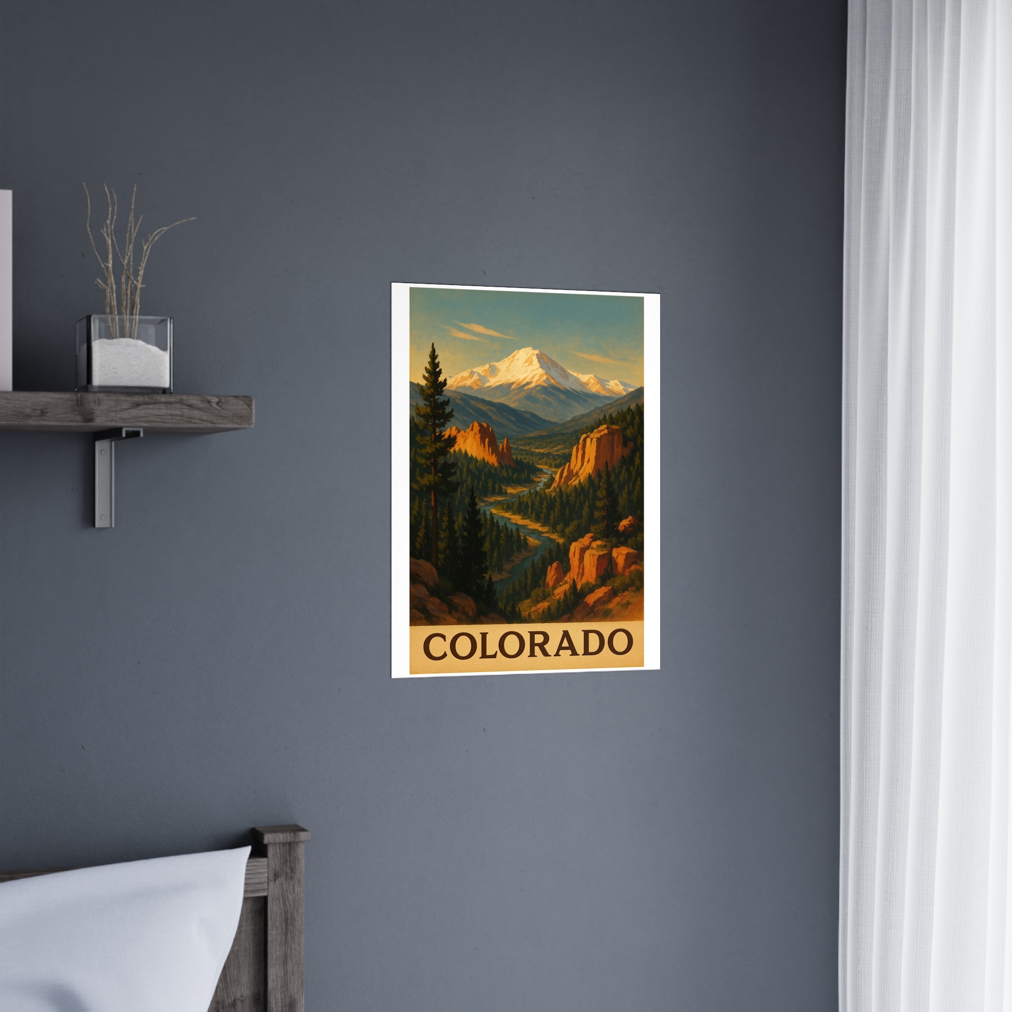 colorado Vintage Poster — Warm · Golden Hour (18x24)