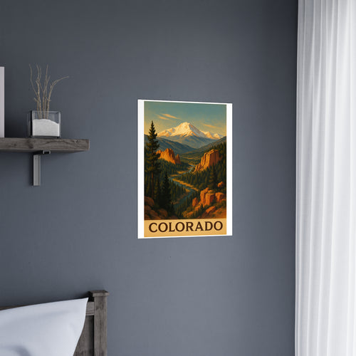 colorado Vintage Poster — Warm · Golden Hour (18x24)