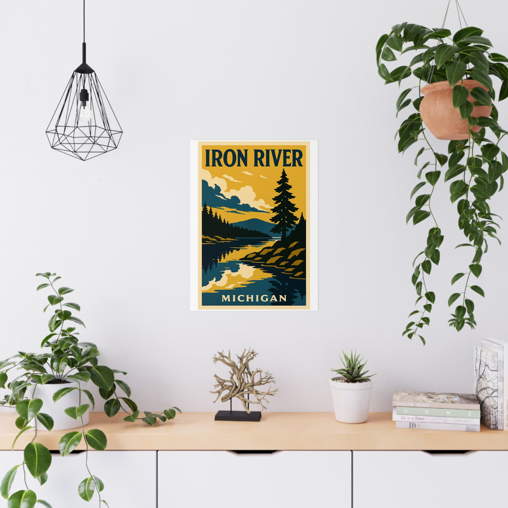 iron river Vintage Poster — Cool · Crisp Morning (18x24)