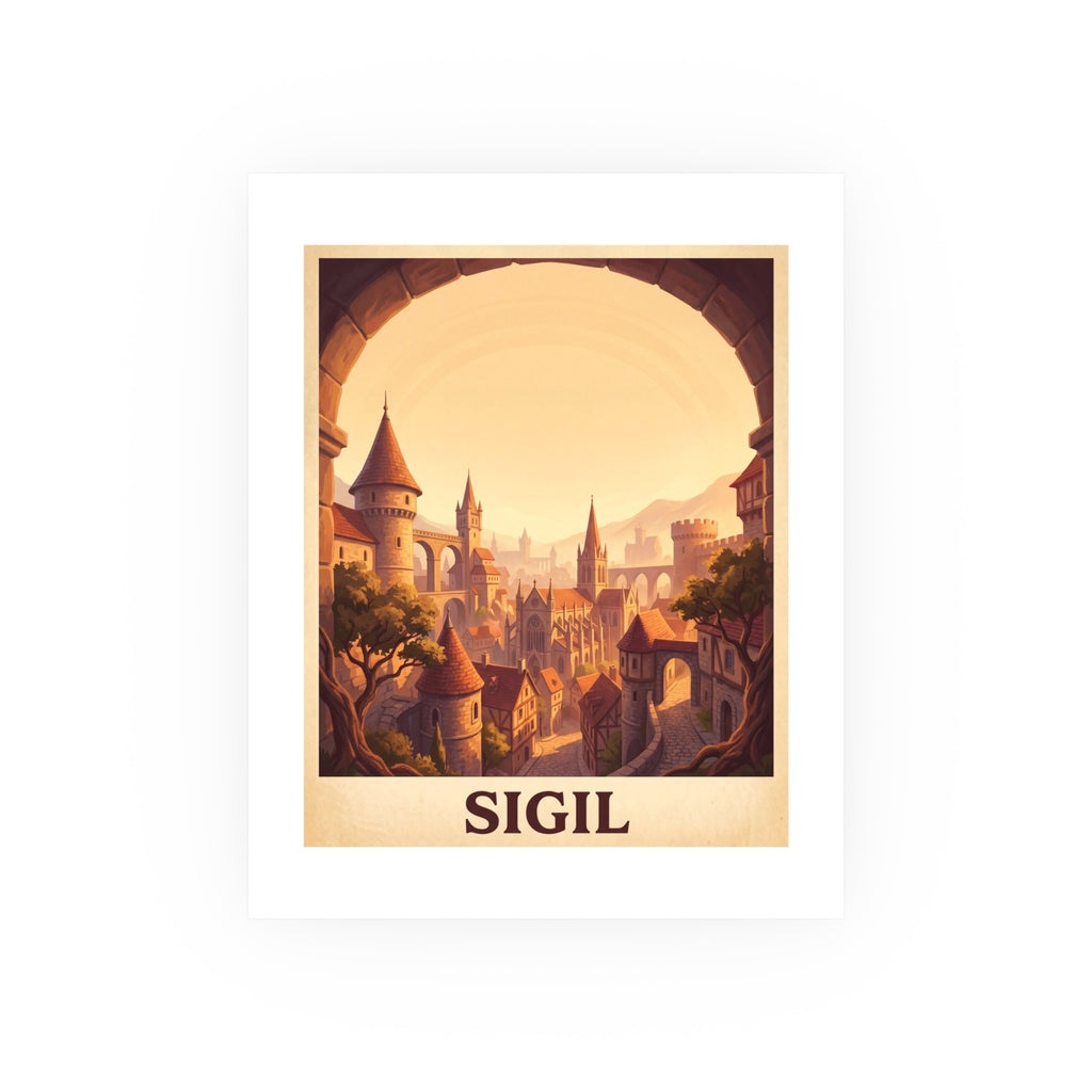 Sigil Vintage Poster — warm (8x10)