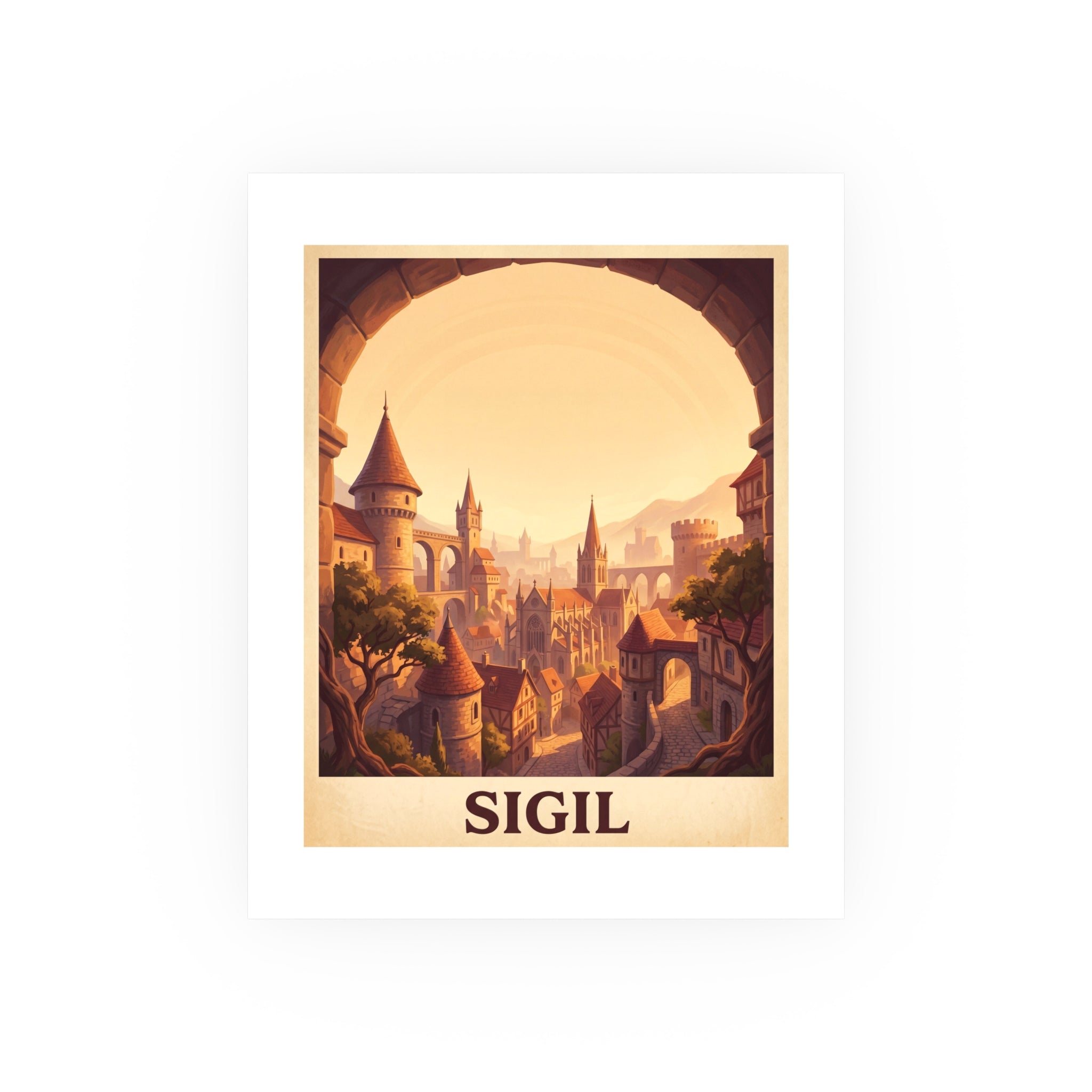 Sigil Vintage Poster — warm (8x10)