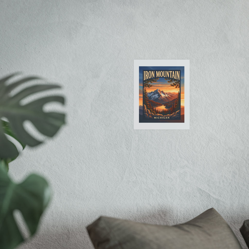 Iron mountain Vintage Poster — warm (8x10)