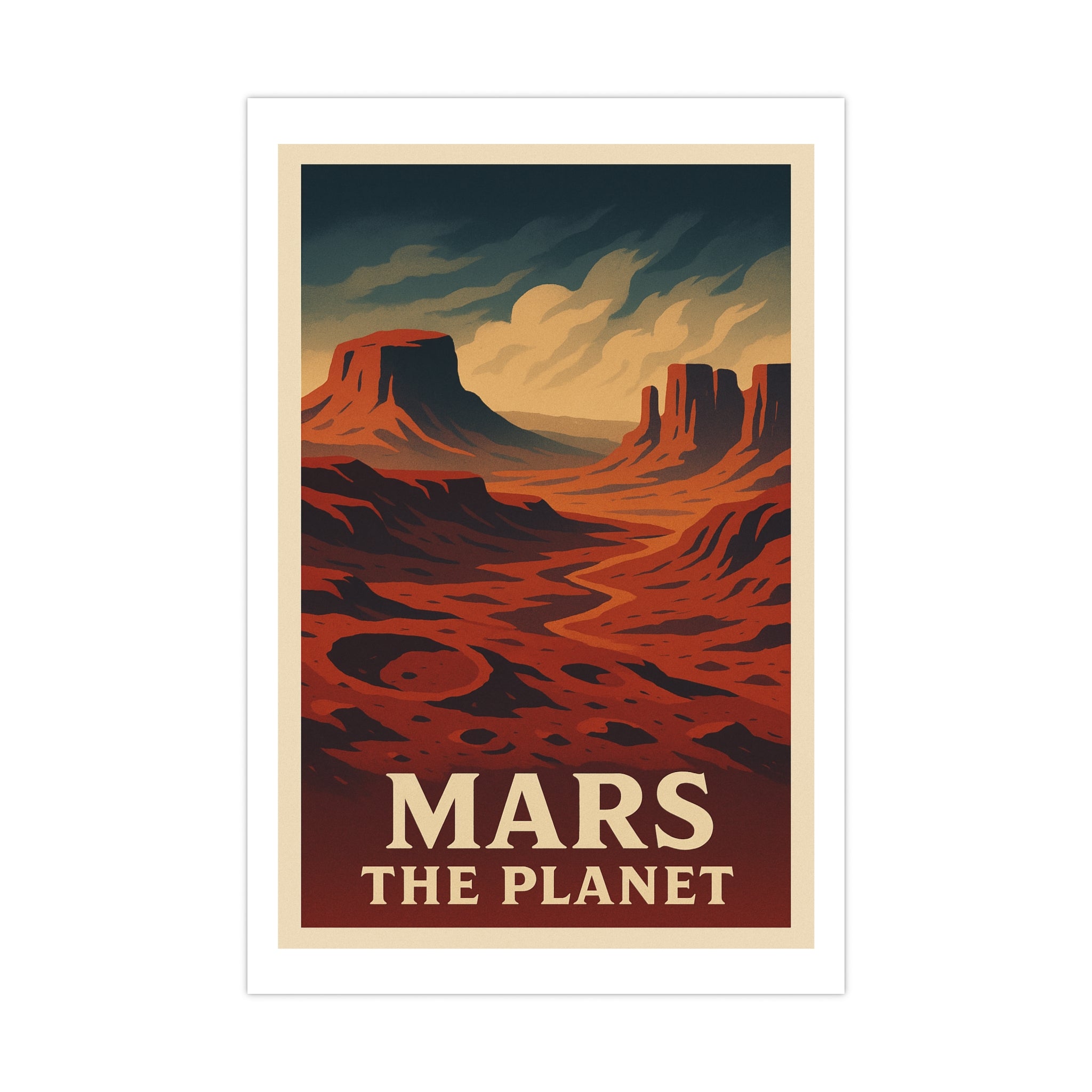 mars the planet Vintage Poster — Cool · Crisp Morning (12x18)