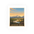 jackson hole Vintage Poster — Warm · Golden Hour (8x10)