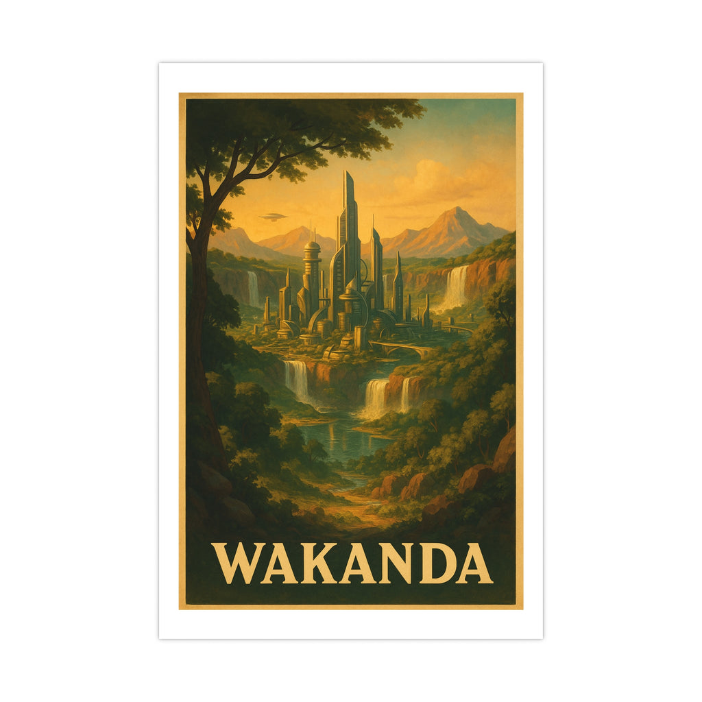 Wakanda Vintage Poster — warm (12x18)
